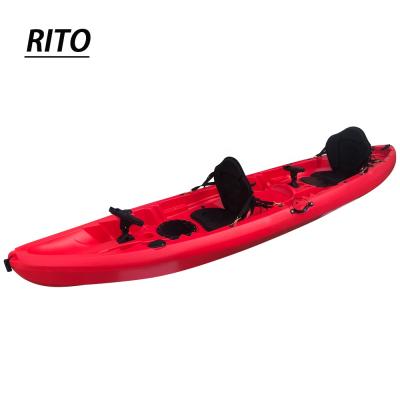 China LLDPE tandem rotomolded fisherman kayak for sale