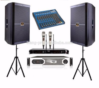 China Professional Used Professional Audio Equipment Speaker Audio System Suit Microphone Sound Mixer Amplifier for sale