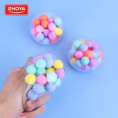 China Anti-anxiety tools wholesale rainbow makalong DNA stress ball relaxation ball compression toys colorful beads inside for sale