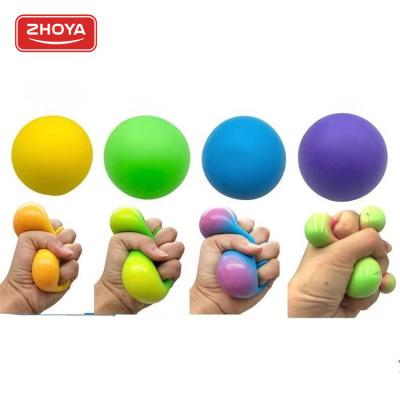 China Anti-Stress Toys Amazon Hot Sale Rainbow Strain Color-Changing 6 cm Ball Relieves Stress Pinch Squeeze Toys for sale