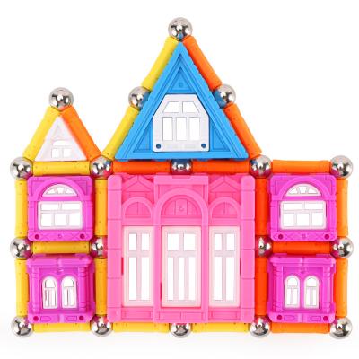 China High Quality Factory Price 3D Educational Magnetic Building Sticks Magnetic Castle Blocks For Kids for sale