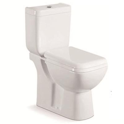 China Australian Double-Flux 2103 Toilet Maker P-Trap Round Form Floor Standing Rimless Two-Piece Toilet for sale