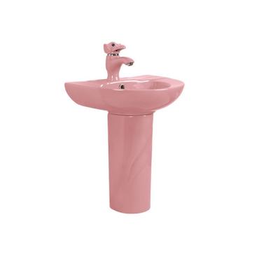 China PB220 High Quality Bathroom Clean Easy Step Down Ceramic One Piece Basin Pedestal Sink Wash Hand Basins Kids for sale