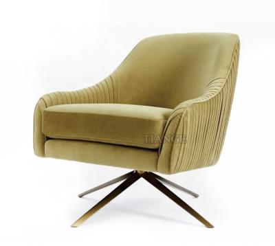 China Modern Leisure Chair Luxury Designer Living Room Furniture Gold Stainless Steel Accent Chair for sale