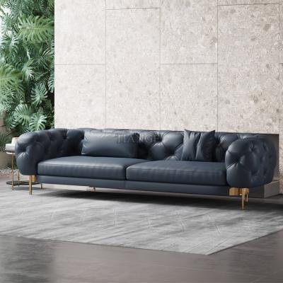 China Modern Design Three Seat Modern Light Luxury Italian Furniture Living Room Cantori Atenae PU Leather Sofa for sale