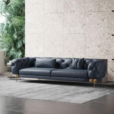 China Modern Design Contemporary Living Room Furniture Leather Upholstered Cantori Atenae Sofa for sale