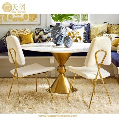 China White Top Jonathan Adler Caracas Dining Table Carrara Marble Dining Table Mid Century Modern Furniture for sale