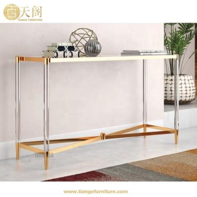 China Transparent Acrylic Low Console Jacques Console CONSOLE TABLE Leg X Table by Jonathan Adler for sale