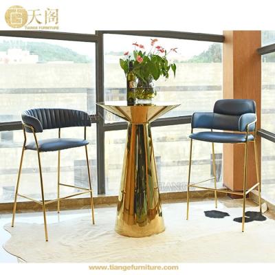 China Brass Steel Metal Jazz High Bar Stool Contemporary Modern Bar Stool Furniture Antique for sale