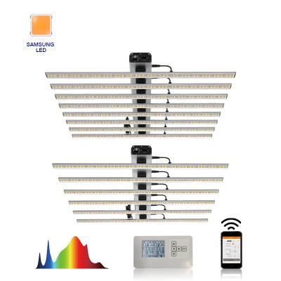 China High Power/Temperature/Humidity/Lamp Timer Vanplex High Power Cluster/Spectrum Dimming With IR UV Switch App Control Newest Grow Lights Hydroponic Led Grow Light for sale