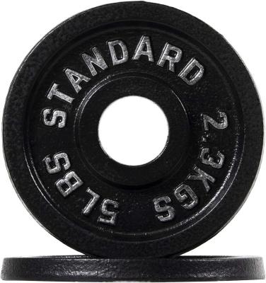 China 50MM Black Cast Iron Steel Free Weight Plate Set for Gym Weightlifting Standard for sale