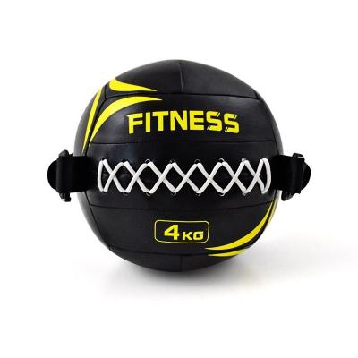 China Customized Colorful Wall Medicine Ball with Handle 1-10KG Weight Options and Durable for sale