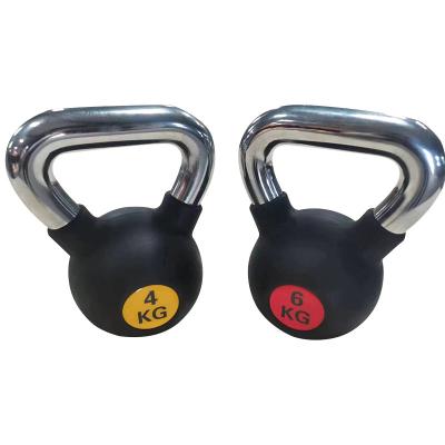 China Steel Kettlebell Rubber Coated Dumbbell for Gym Home for sale