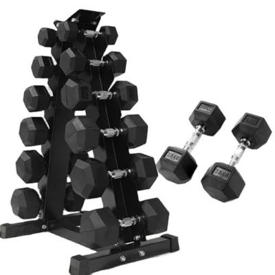 China Rubber-covered Dumbbell Set with Customized Logo Perfect Addition to Home Gym Equipment for sale