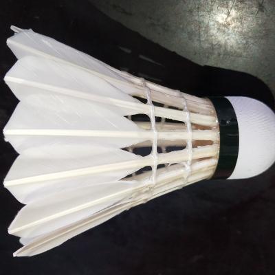 China 5g Weight White Goose Feather Shuttlecocks ideal for Badminton Training and Competition for sale