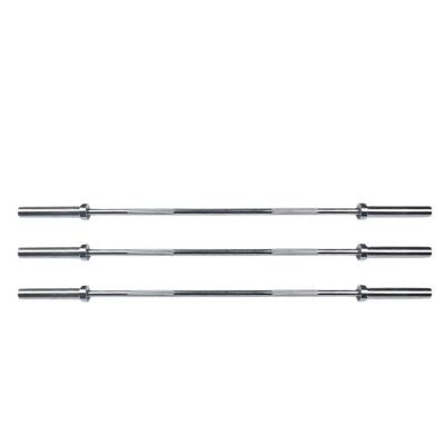 China 2200mm Gym Fitness Alloy Steel Chrome Weightlifting Barbell for Men in Silver Color for sale