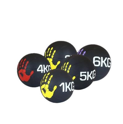 China Gym Rubber Soft Workout Fitness Training Medicine Ball 28cm Custom Logo Free Weights for sale