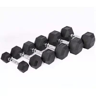 China 2.5-25kg Fitness Hexagonal Cast Iron Dumbbells Free Weights Set for Strength Training for sale