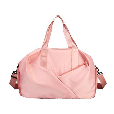 China Promotional OEM Fashion Big Gym Duffle Pink Nylon Sport Weekender Overnight Sample Sample Travel Bag For Girls Boys for sale