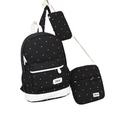 China Other Best Selling Tote Bag Canvas Backpack 3 PC Set Canvas School Backpack 3 Laptop Women Canvas Backpack School Bag Set cotton canvas for sale