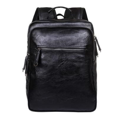 China Custom Luxury Premium Waterproof Men's Manufacturer Backpack Multi Functional Genuine Leather Laptop Backpack for sale