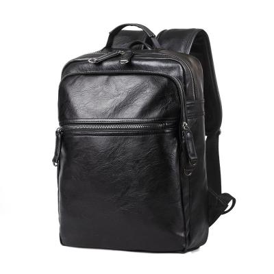 China 2022 Factory OEM ODM Glitter Waterproof Vintage Waterproof Men Real Leather Travel Laptop Bag Backpack Bag for sale