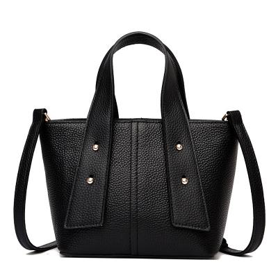 China 100% Wholesale Price High End Leather Shoulder Bag Custom Made Fashion Tote Bag For Women for sale