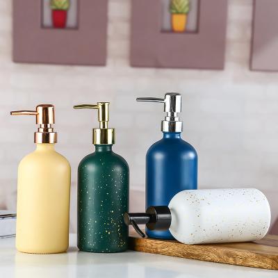 China Luxury Foam Soap Dispenser 500ml Hand Face Wash Liquid Soap Bottles Glass Pump Sprayer Bottle For Kitchen Shower Bathroom Lotion Soap Dispenser for sale