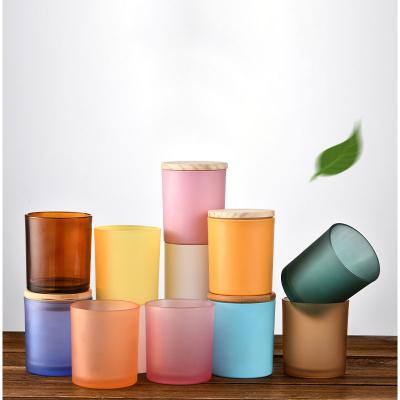 China Wholesale Home Decoration Iridescent Candle Glass Jar With Lid Candle Boxes With Gift Box Glass Jars For Candle for sale