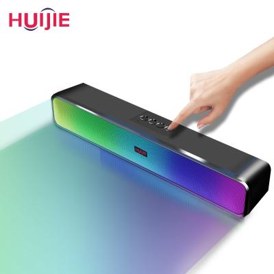 China AirPlay HUIJIE Wireless Blue Tooth Portable 2 Inch Bar Computer Sound Loud Audio RGB RGB Home Office Desktop Speaker for sale