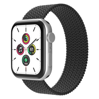 China Lightweight Braided Charm Soft Nylon Stretch Replacement For Apple Watch Band Series 3/4/5/6/7 38/40/42/44/45 mm Band for sale