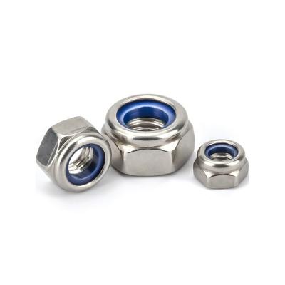 China High Quality Heavy Industry Carbon Steel Blue Zinc Self Locking Fasteners DIN982 Bearing Lock Nut for sale