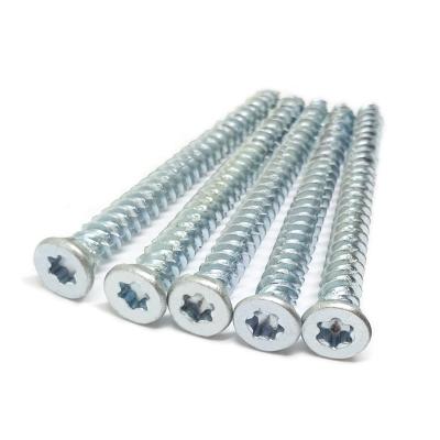 China Quality Assurance Flat Galvanized Torx Flat Head Concrete Screws Steel C1022a for sale