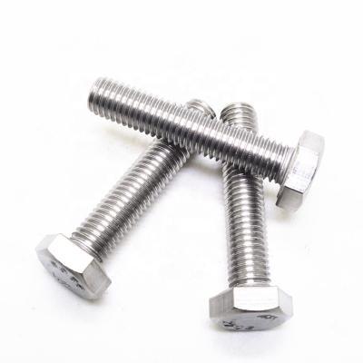 China Stainless Steel In Stock Steel Full Threaded Fastener Bolt 304 A2-70 Hex Bolt With Single M10-M24 DIN931 for sale