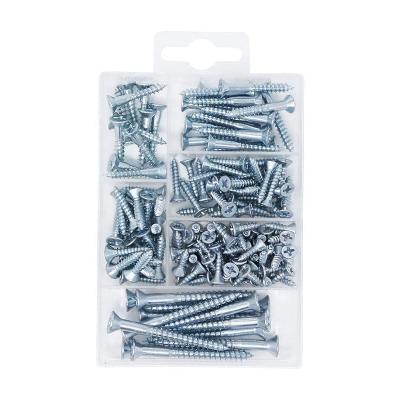 China Wood Phillips Flat Head Screws Kit Supercraft 150pcs Phillips Screws Assortment for sale