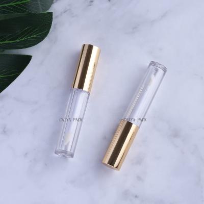 China CAIYA PACK 2ml mini gold round lip gloss small capacity lip gloss container cosmetic clear empty container tube for sale