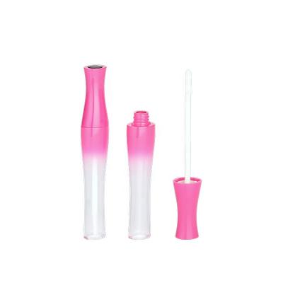 China CAIYA cosmetic 9ml kids cute unique custom logo lip balm container cosmetic lip gloss tubes slime pink gradient shape lip gloss tubes for sale