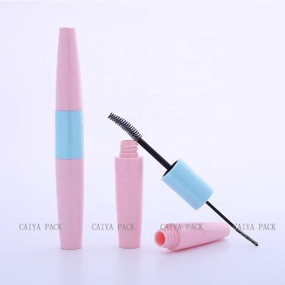 China Double Side Empty White Gold Private Label OEM Round Mascara Wand Tube Packaging Eyeliner Tube Pink Cosmetic Oval Double Ends for sale