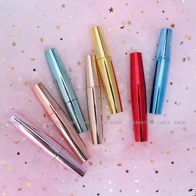 China Large Volume 16ml Rose Gold Round Mascara Tube Packaging Bottle Plastic Makeup Hair Stick Wholesale Empty Cosmetic Wax For Eyelashes for sale