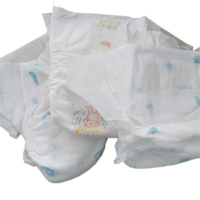 China Printed Comfortable Disposable Sleeping Baby Diaper With Elastic Waistband Grade B Diapers for sale