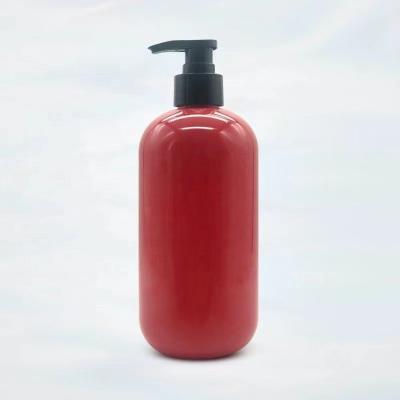 China Cosmetic Wholesales In Stock Red PET Lotion Pump 500ml Plastic Bottle For Shampoo Wash Up Liquid Massage Oil Conditioner Body Lotion for sale