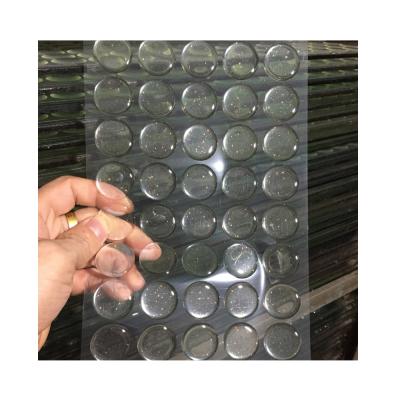 China Waterproof 3D Clear Circles Stickers DIY Epoxy Adhesive Craft Circles Resin Transparent Flash Patch Dots for sale