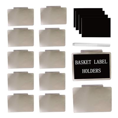 China Strong Adhesive Custom Clip Label Holders Bin Clips For Kitchen Pantry Organization Clip Holders With Chalkboard Stickers for sale