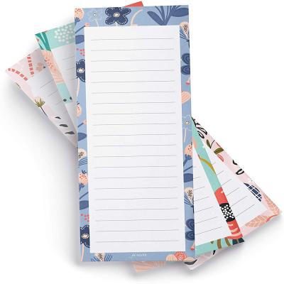 China Sturdy and durable floral print shopping list pads stylish magnetic notepads for grocery shopping and to-do lists for sale