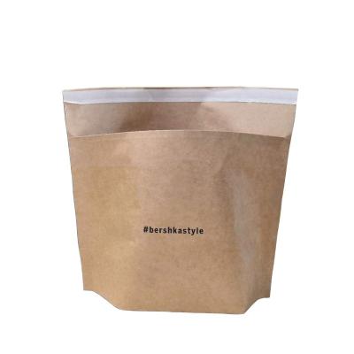 China Eco+Recyclable+waterproof+rigid Biodegradable Waterproof Custom Mailing Bag Logo Printing Brown Kraft Paper Mailing Bags For Postal Delivery Service for sale