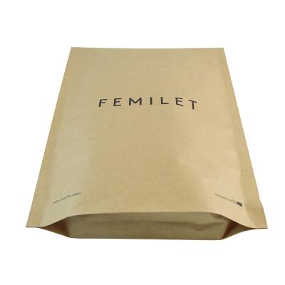 China Eco+Recyclable+waterproof+rigid Recycled Logo Printed Plain Brown Kraft Paper Custom Mailing Bag Mailing Bags For Express Packaging for sale