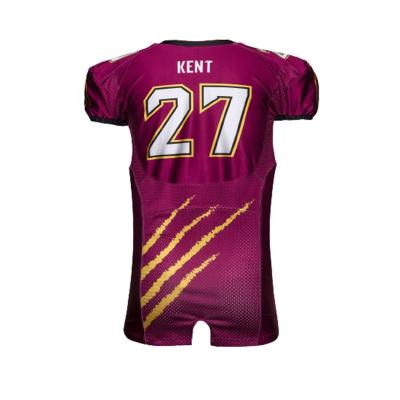 China Fully Customized Antibacterial Mesh Jerseys Sublimation American Football Uniforms Uniforms Twill American Football Tackle for sale