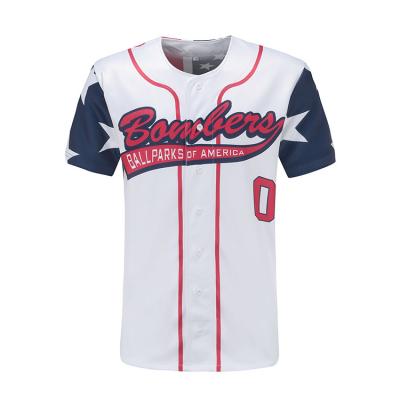 China Full Button Baseball Jersey Antibacterial Custom Sublimated Youth Baseball Jersey for sale