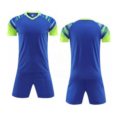 China Shirts & Custom Cheap Training Tops Plain Soccer Jersey Football Jersey Kids Soccer Uniform Blue White for sale