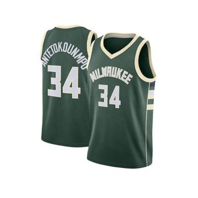 China Wholesale Newest Milwauke Buck Jersei Basketball Tank Top Antibacterial Green Color Design for sale